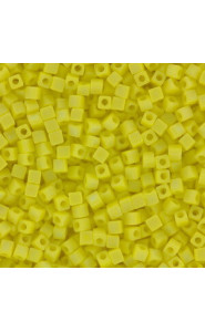 Miyuki square - cubes 1.8mm Beads - Opaque yellow matted ab SB18-404FR
